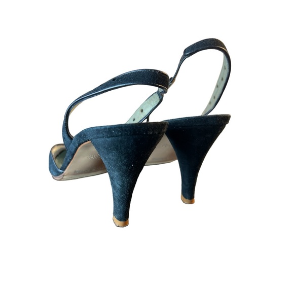 Marc Jacobs Demure Black Suede Slingback Heels - Picture 4 of 6